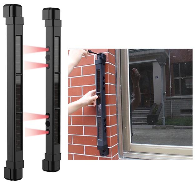 (image for) 10m detection infrared grating wireless solar power break alert